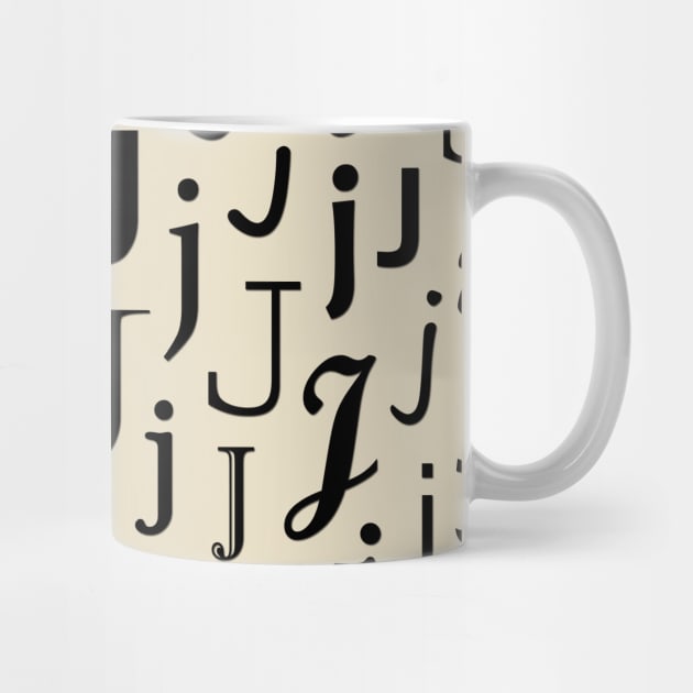 J - Typography (Black) by gillianembers